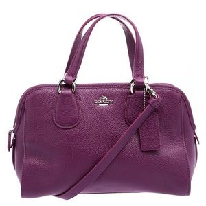 Coach Plum Grain Leather Mini Nolita Satchel